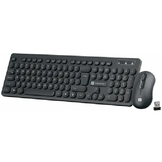 Portronics Key6 Combo with 2.4Ghz, Adjustable DPI, Silent Keys Wireless Standard Laptop Keyboard